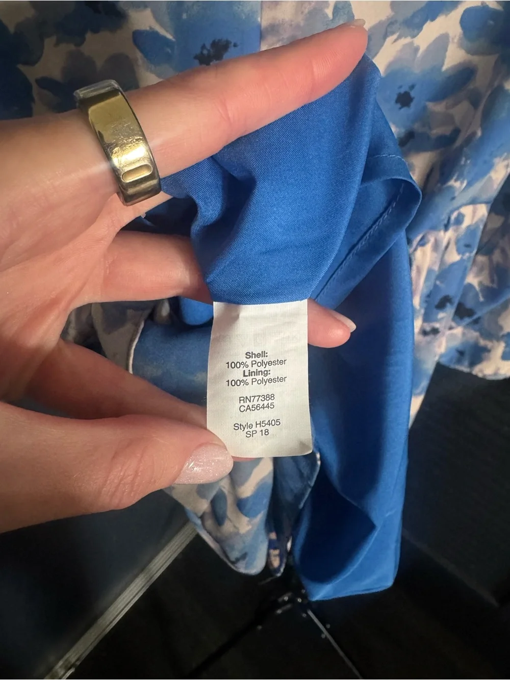 J.Crew Blue Floral Empire Waist Dress Size 6
